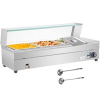 VEVOR 110V Bain Marie Food Warmer, 6-Inch Deep,