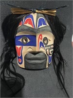 West Coast Native Warrior Mask With Killer Whale S