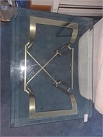 Vintage  glass top coffee table and 2 end tables.