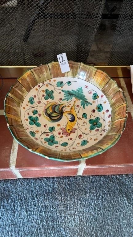 Ceramic handpainted bowl made in Italy
