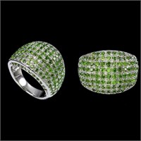 Natural Unheated  Chrome Diopside Ring