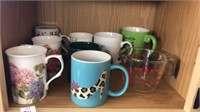 Pyrex 1 cup measuring cup assorted mugs shelf lot