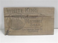 Vtg Wood White King Sign See Info