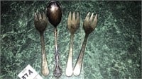 4 pcs silverplated forks&spoon, triple plate