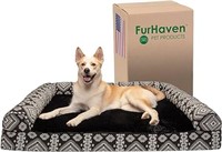 Furhaven Memory Foam Dog Bed for Large Dogs w/Remo