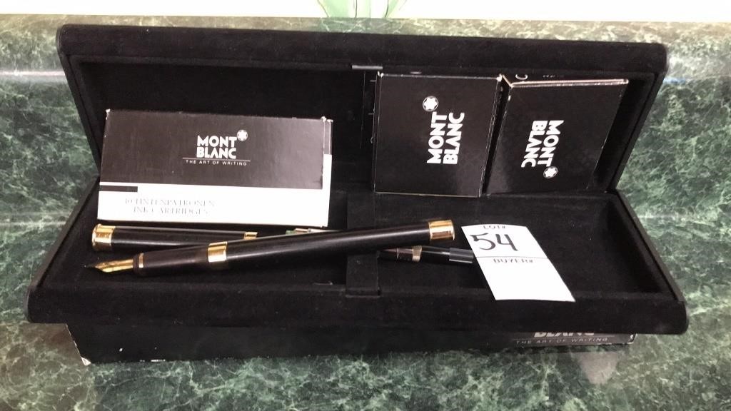 Mont Blanc fountain pen with ink cartridges