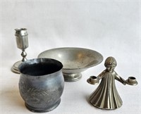 Nice Pewter & Plated Small Decor Items