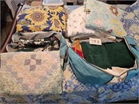 quilts, blankets, towels