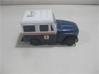 Vtg Western Stamping Corp USPS Jeep Bank See Info