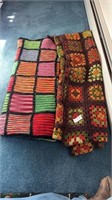 Vintage Afghan knitted blankets