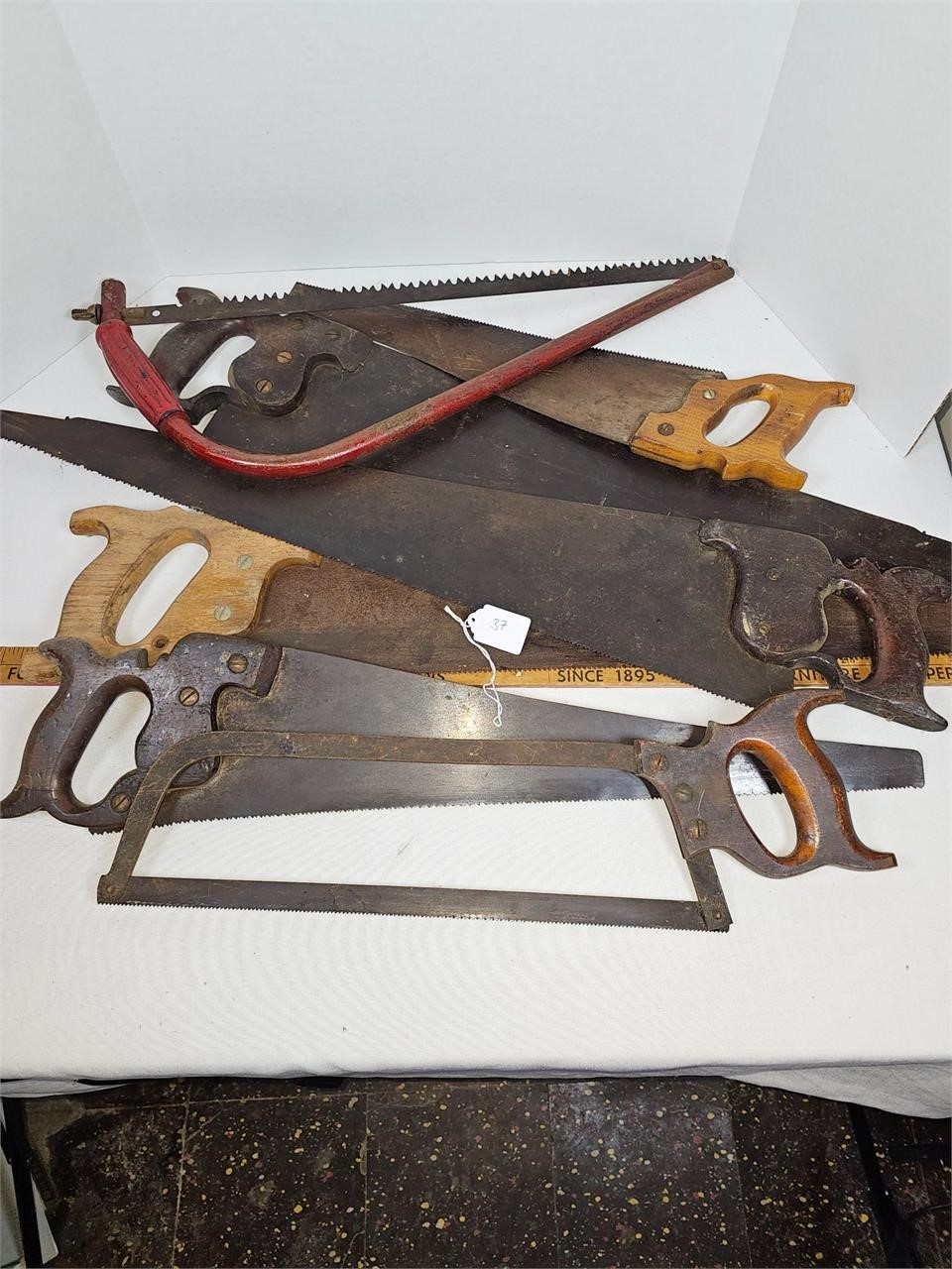 Assortment of Saws Most are Old Wood Handled