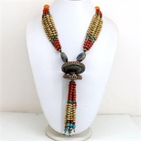 Tibet Natural Stone Tribal Queen Royal Necklace