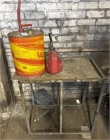 Gas cans, and welding table