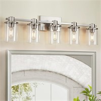 $120  DUJAHMLAND 5-Light Bathroom Light  Silver