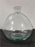 Askew Recycled Glass Balloon Vase, 9" - Clear