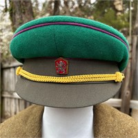 Unissued Czechoslovakian border police visor cap