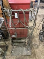 Oxygen and acetylene cart with hose see pictures