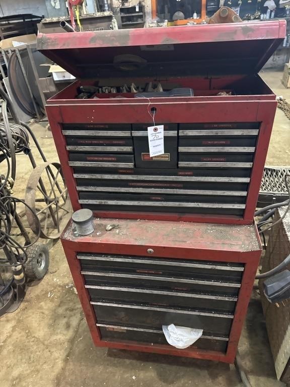 Craftsman rolling toolbox 15 drawers contents of