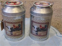 Mini Decorative Milk Cans w/ Lids
