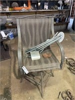 Bar high outdoor chair with wind chime