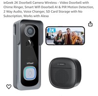 ieGeek 2K Doorbell Camera Wireless