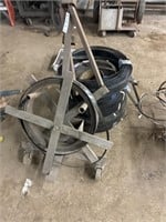 Banding cart with tools and extra banding steel