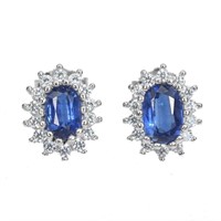 Natural Unheated Cornflower  Blue Kyanite Earrings