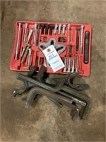 Set a large torque wrench and pulley puller