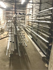 Very large aluminum lot with square tubing round