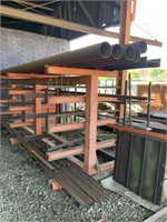 Rebar, steel I-beam round tubing and rack if you