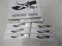 7 NEW 6" & 3" HUNTING KNIVES