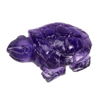 Natural Handcarved Amethyst Turtle