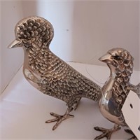 ELECTRO-PLATED NICKLED SILVER PHEASANTS