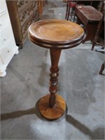 WOOD PEDESTAL PLANT STAND