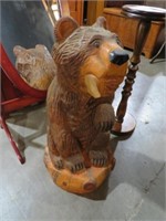 UNIQUE WOOD CARVED BEAR