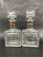Vintage Twin Liquor Decanters