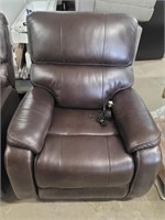 Brown Leather - Power Recliner W/USB