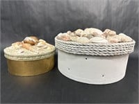 Seashell Beach Themed Round Containers