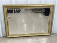 Ornate Golden Colored Wooden Mirror