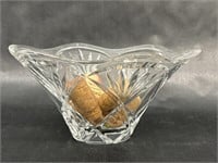 Pressed Glass Candy Bowl and Wine Corks