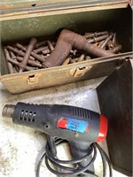 Drill Master heat gun and rusty box