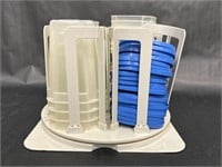 Spinning Kitchen Caddy and Plastic Containers