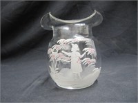 "MARY GREGORY"?" HAND BLOWN GLASS VASE
