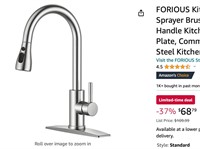 FORIOUS Kitchen Faucet with Pull Dow