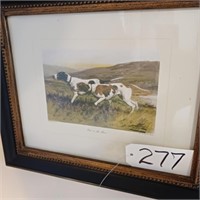 "OUT IN THE MOORS" PRINT SIGNED BY GEORGE WRIGHT
