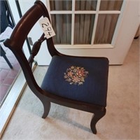 NEEDLE POINT SIDE CHAIR