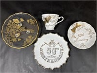 Multiple 50th Anniversary Commemorative Plates