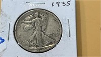 1935 standing liberty half dollar silver