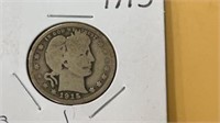 1915 barber quarter