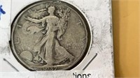 1937 standing liberty half dollar silver coin
